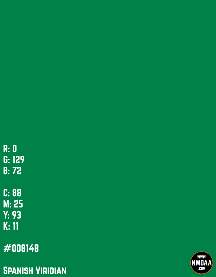 Color Of The Day #54 - Spanish Viridian #008148