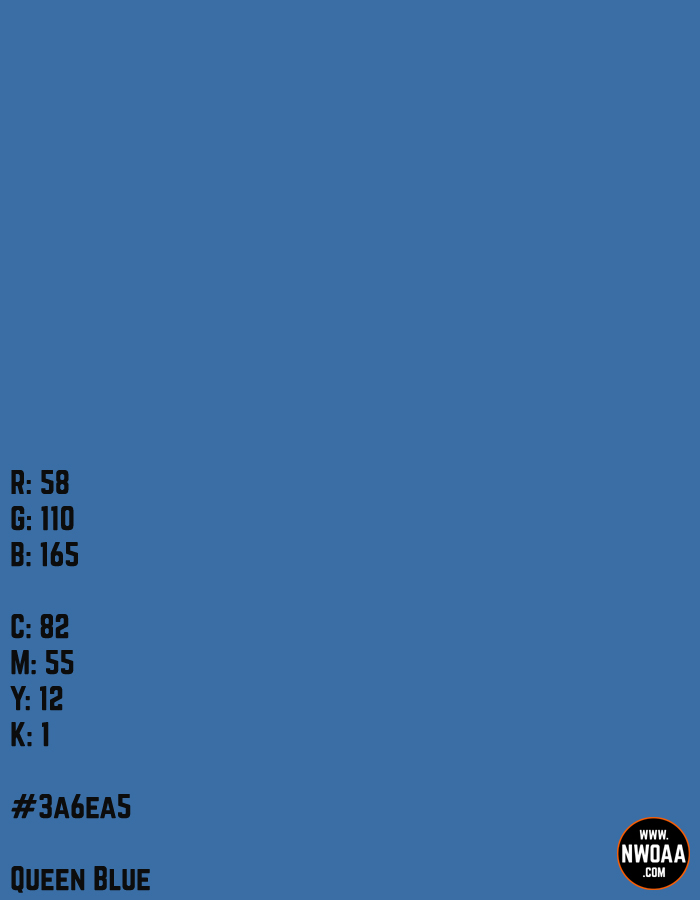 Nationwide World Of American Artists (NWOAA) Color Of The Day #68 - Queen Blue #3a6ea5