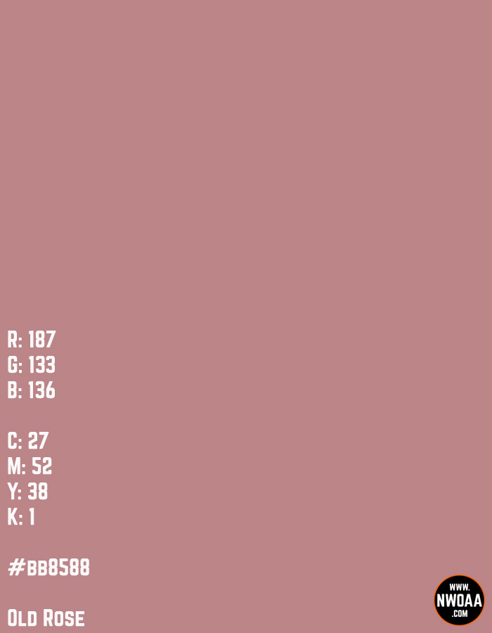 Nationwide World Of American Artists (NWOAA) Color Of The Day #74 - Old Rose #bb8588