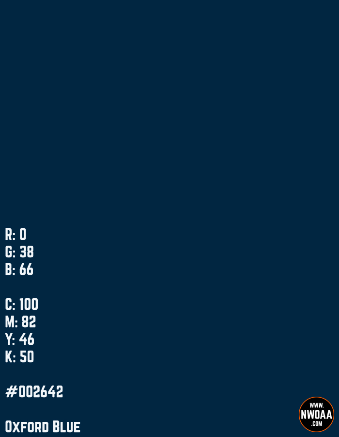 Nationwide World Of American Artists (NWOAA) Color Of The Day #75 - Oxford Blue #002642