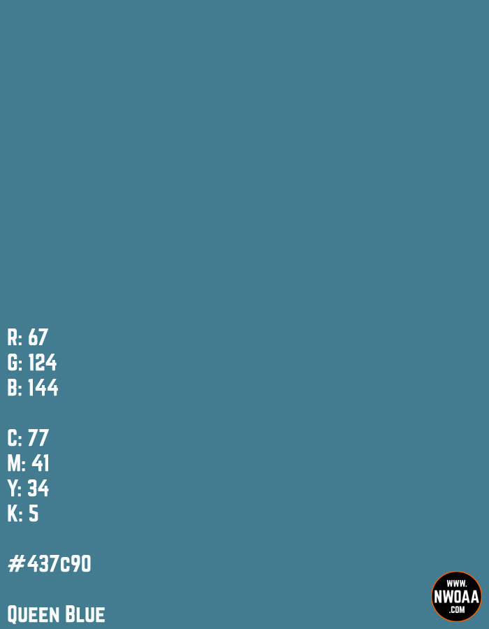 Nationwide World Of American Artists (NWOAA) Color Of The Day #90 - Queen Blue #437c90