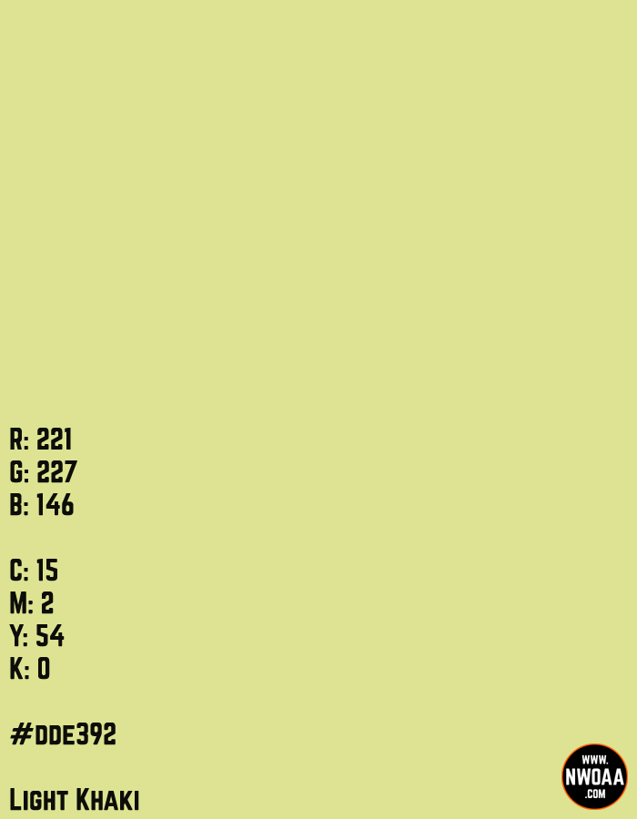 Nationwide World Of American Artists (NWOAA) Color Of The Day #80 - Light Khaki #dde392